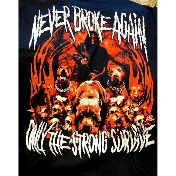 Other - Never Broke Again Only The Strong Survive T-shirt Black  Size‎ L Large